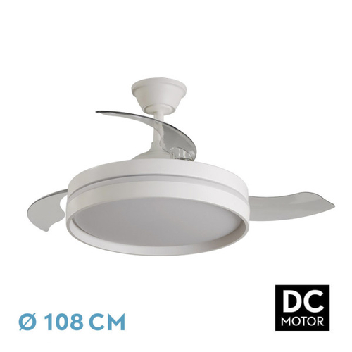 ABRILA Mandarin Blanco 72w - Ventilador de Techo 3 Aspas