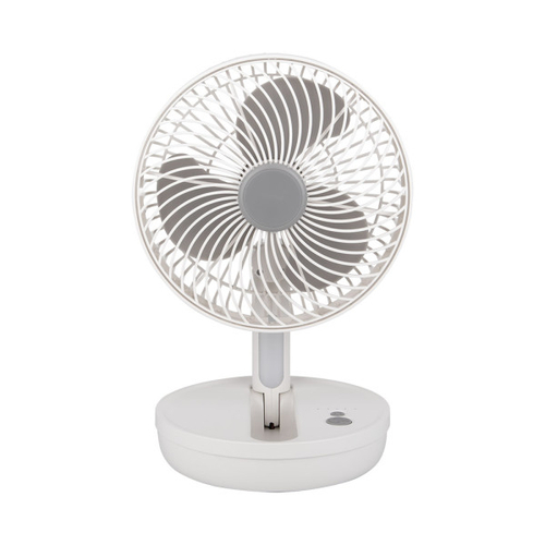 ABRILA Pacheco Blanco-Gris 5w - Ventilador de Sobremesa Inalámbrico