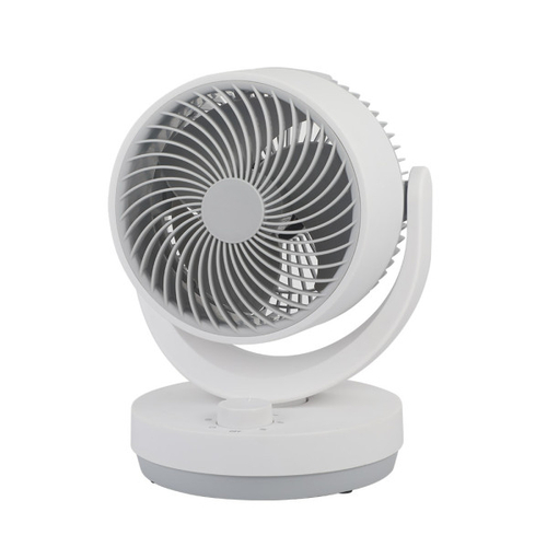 ABRILA Lagos Blanco-Gris 35W - Ventilador de Sobremesa 3 Aspas