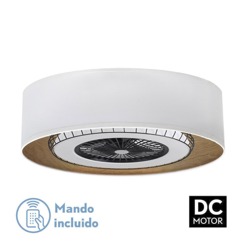 ABRILA Tania Blanco-Madera 72w - Ventilador de Techo 5 Aspas
