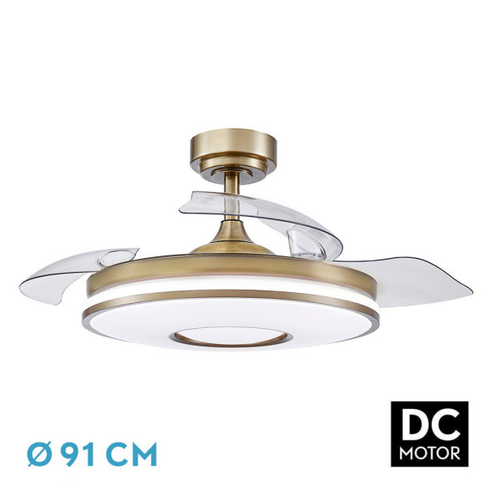 ABRILA Dani Cuero 48w 4800lm - Ventilador de Techo 6 Vel