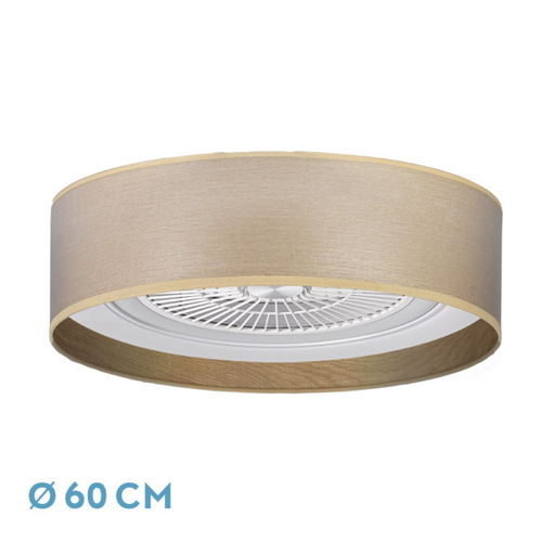ABRILA Tania Madera Clara 72w 60cm - Ventilador de Techo 5 Aspas