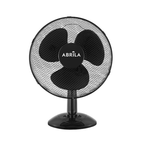 ABRILA Pizarro Negro 40W - Ventilador de Sobremesa Grande 3 Aspas
