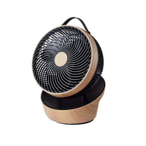 ABRILA Petirrojo Negro-Madera 25w - Ventilador de Sobremesa 3 Aspas