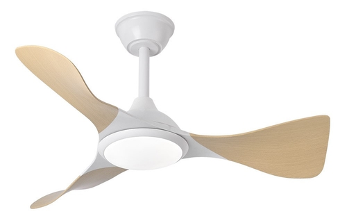 ABRILA CAIMAN Blanco/Haya 36W - Ventilador de Techo 3 Aspas