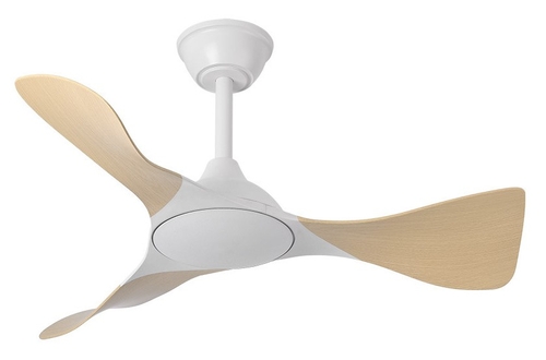 ABRILA CAIMAN Blanco/Haya 36W - Ventilador de Techo 3 Aspas