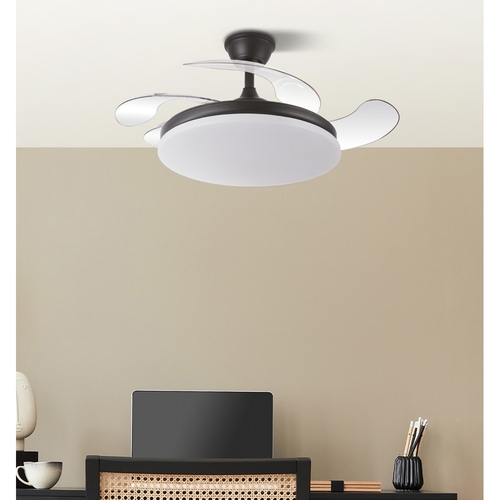 ABRILA Tridente Blanco 59W - Ventilador de Techo 4 Aspas Retráctil