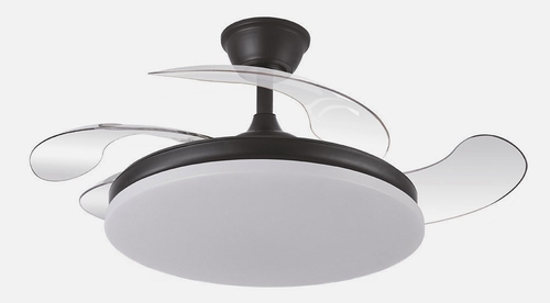 ABRILA Tridente Blanco 59W - Ventilador de Techo 4 Aspas Retráctil