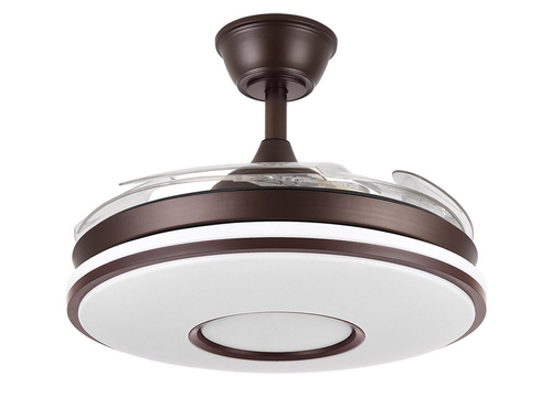 ABRILA Dani Marrón 59W - Ventilador de Techo 4 Aspas Retráctil