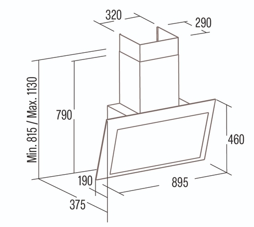 CATA THALASSA PRO 900 GWH Cristal Blanco - Campana Decorativa 90cm
