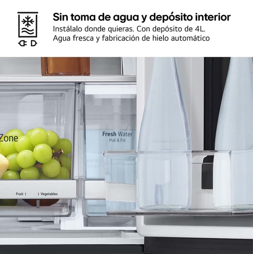 LG GMG961EVKE Acero Negro Grafito - Frigorífico Side by Side No Frost