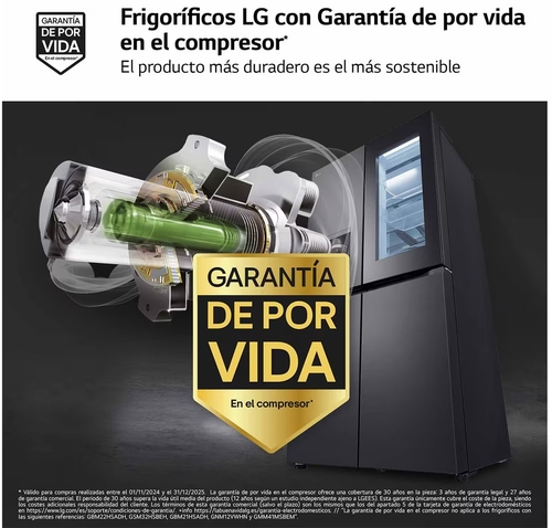 LG GMG961EVKE Acero Negro Grafito - Frigorífico Side by Side No Frost
