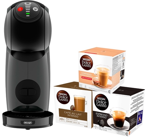 DELONGHI GENIO-S EDG226.A Antracita - Cafetera de Cápsula + 3 ESTUCHES DE CAFÉ