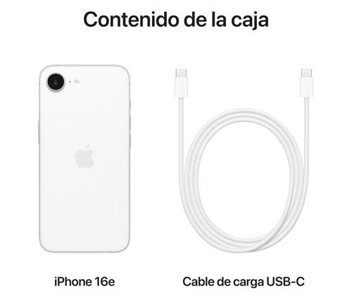 APPLE iPHONE 16E Blanco 8GB 256GB - Móvil 6.1" OLED