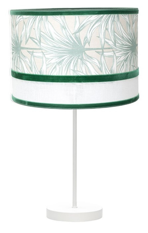 ABRILA CALEDONIA Beis-Verde 61x30x30 cm - Lámpara Sobremesa Grande
