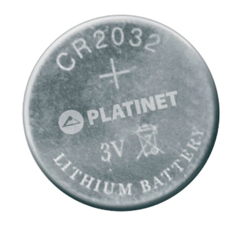 PLATINET BOTÓN CR-2032 Plata - Pilas 3V