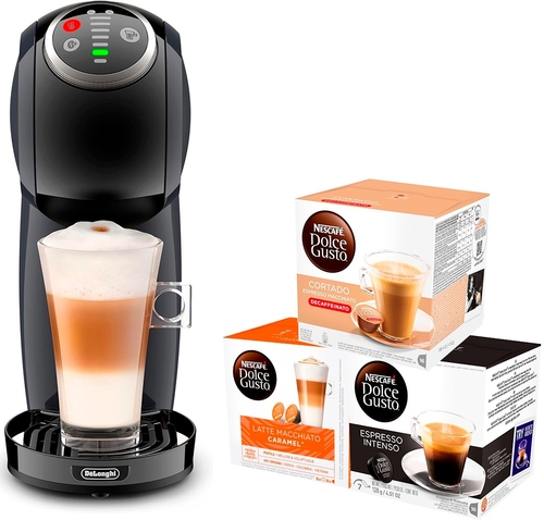 DELONGHI GENIO-S EDG226.A Antracita - Cafetera de Cápsula + 3 ESTUCHES DE CAFÉ