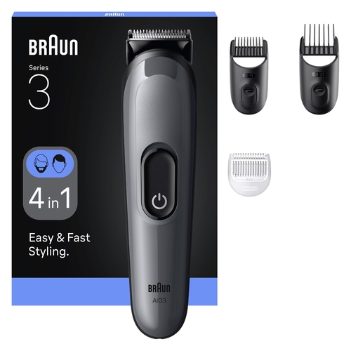 BRAUN MULTIGROMER AIO-3500 4 EN 1 Negro - Afeitadora Sin Cable