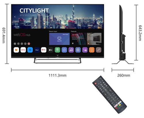 smart-tech 50UW02V Negro - TV 50" LED ULTRAHD Smart TV