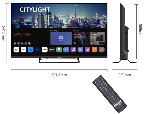 smart-tech 40FW01V Negro - TV 40" LED FULLHD Smart TV