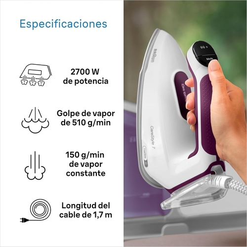 BRAUN CARESTYLE IS-7266-VI Violeta - Centro de Planchado 2700W
