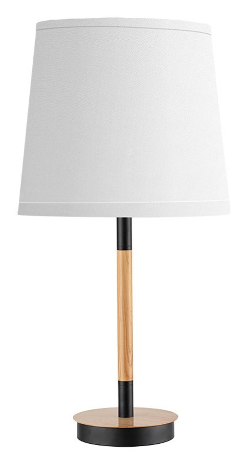 ABRILA ALONDRA Negro-Haya/Blanco 25cm - Lámpara Sobremesa 1xe14