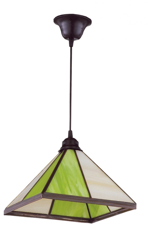 ABRILA PIRAMIDE Pistacho - Lámpara Colgante Farol 1x27