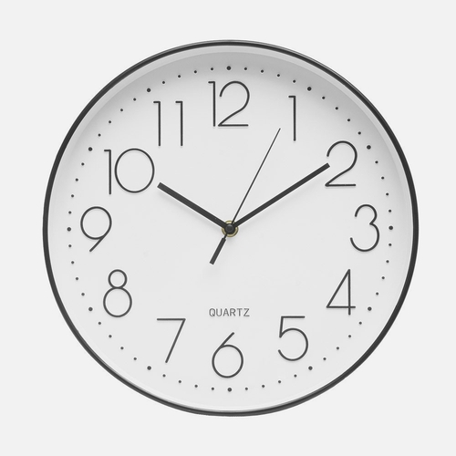 ABRILA TIEMPO Negro - Reloj de Pared 30cm