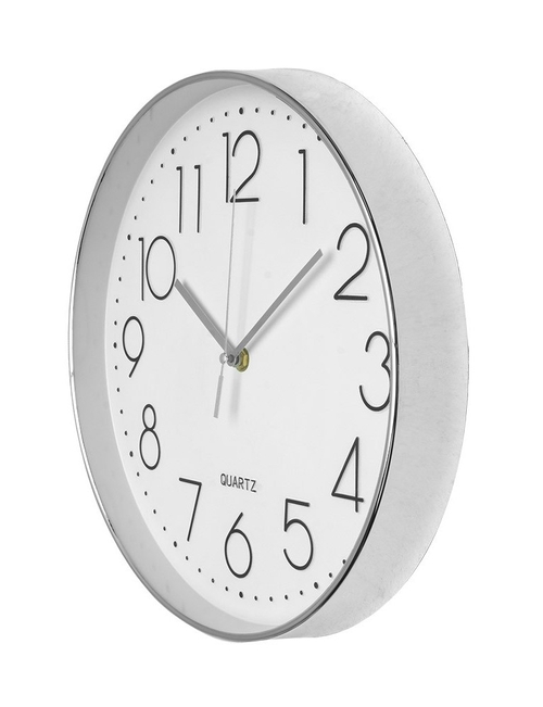 ABRILA TIEMPO Plata - Reloj de Pared 30cm