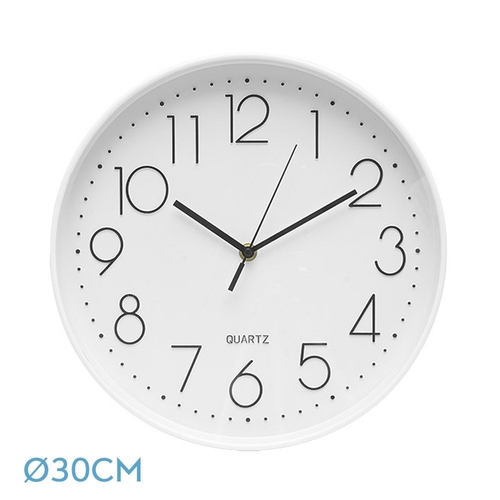 ABRILA TIEMPO Blanco - Reloj de Pared 30 cm