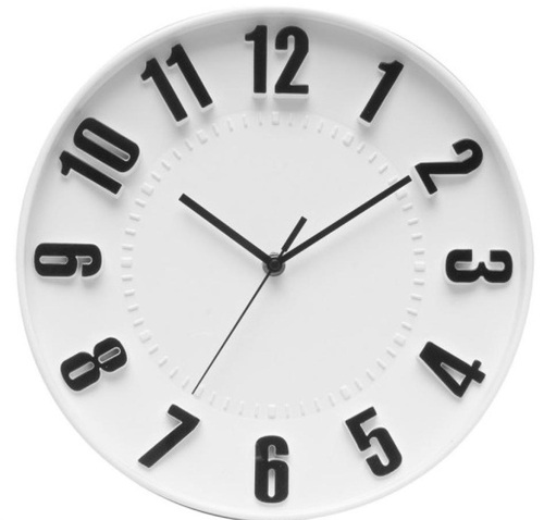 ABRILA HORA Blanco - Reloj de Pared 30cm