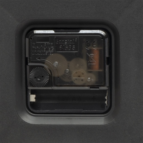 ABRILA AROA Plata-Negro - Reloj de Pared 30cm
