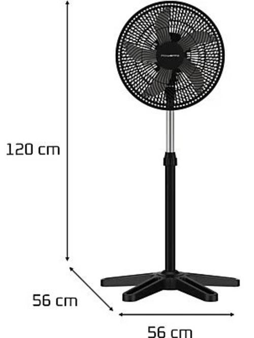 ROWENTA VU3110F3 Negro - Ventilador de Pie 5 Aspas