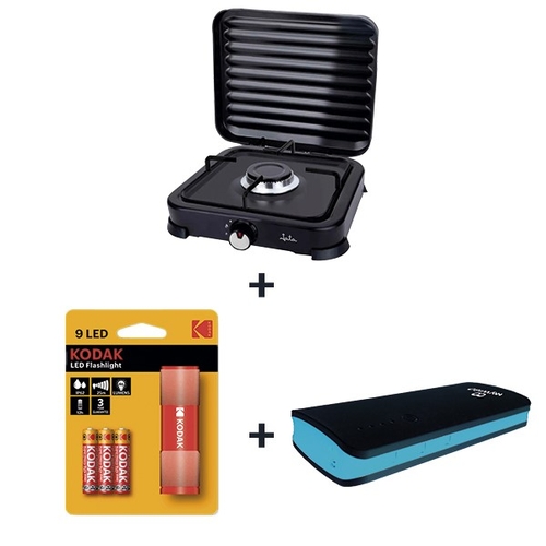 JATA HORNILLO JECG-2701+LINTERNA KODAK+POWERBANK - Pack Supervivencia
