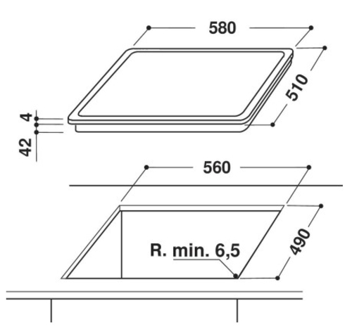 WHIRLPOOL AKT 807/NE Negro - Vitrocerámica Eléctrica 60CM