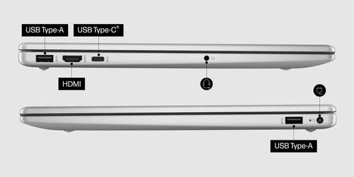 HP 15-FC-0126NS RYZEN-5 7520U Plata - Ordenador Portátil 15.6" 16GB 512GB