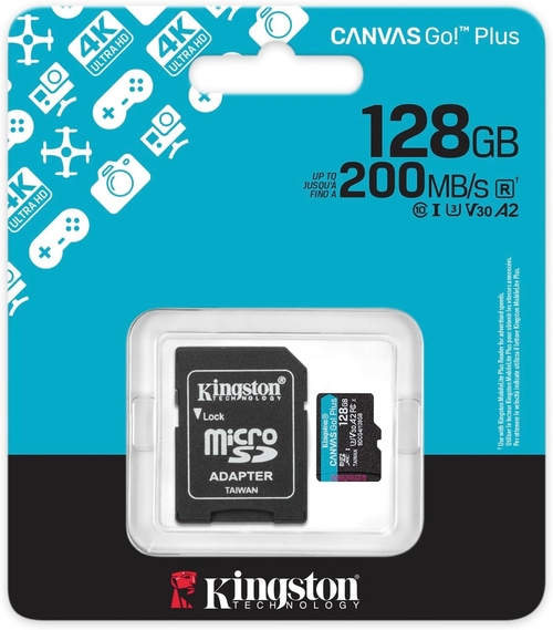 KINGSTON CANVAS GO! PLUS - Tarjeta de Memoria 128GB