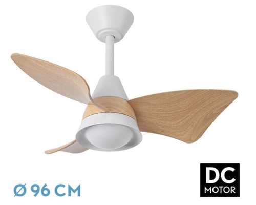 ABRILA JAGUAR Blanco-Haya 30W - Ventilador de Techo 3 Aspas