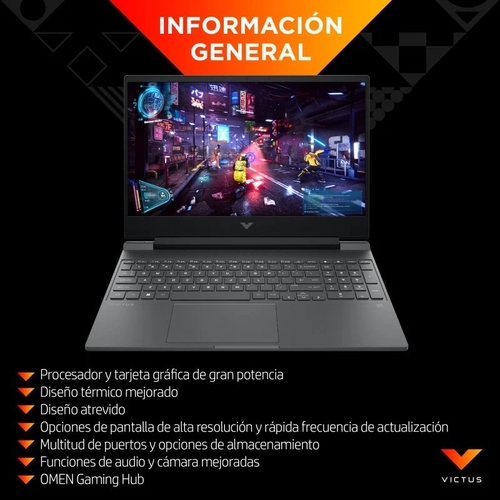 HP VICTUS 15-FB3001NS RYZEN-5 8645HS Negro - Ordenador Portátil 15.6" 16GB 512GB