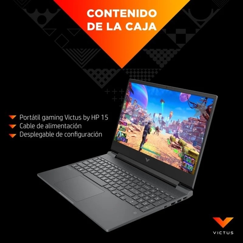 HP VICTUS 15-FB3001NS RYZEN-5 8645HS Negro - Ordenador Portátil 15.6" 16GB 512GB