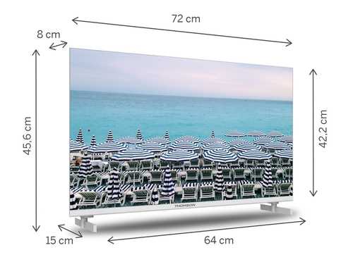 THOMSON 32HD2S13W Blanco - TV 32" HD Smart TV
