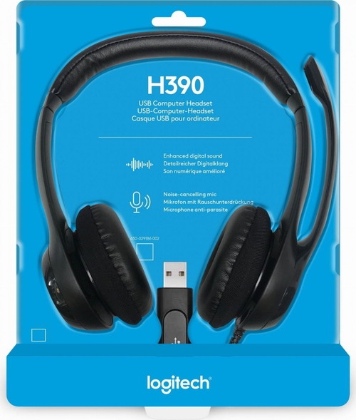 LOGITECH H390 Negro - Auricular de Diadema Con Cable