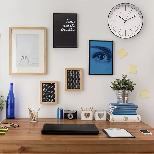 ABRILA HERA Negro - Reloj de Pared 30cm