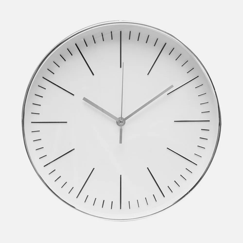 ABRILA HERA Plata - Reloj de Pared 30cm