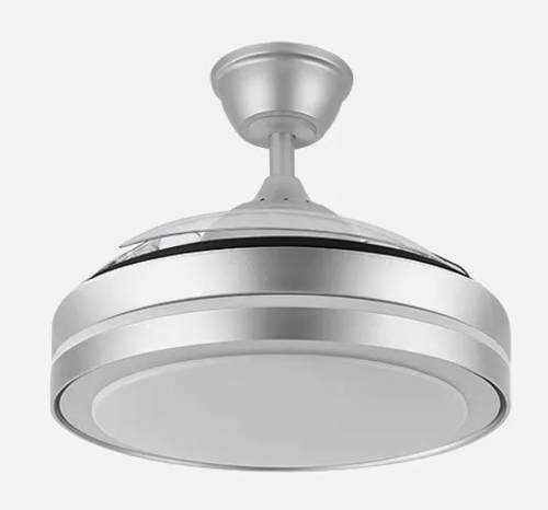 ABRILA ESPARTA PEQUE Plata - Ventilador de Techo 3 Aspas Retráctil