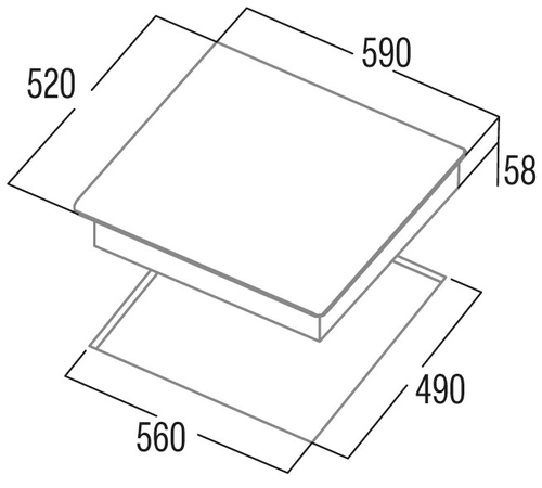 CATA IB 6303E2 BK Negro - Vitrocerámica de Inducción 60CM