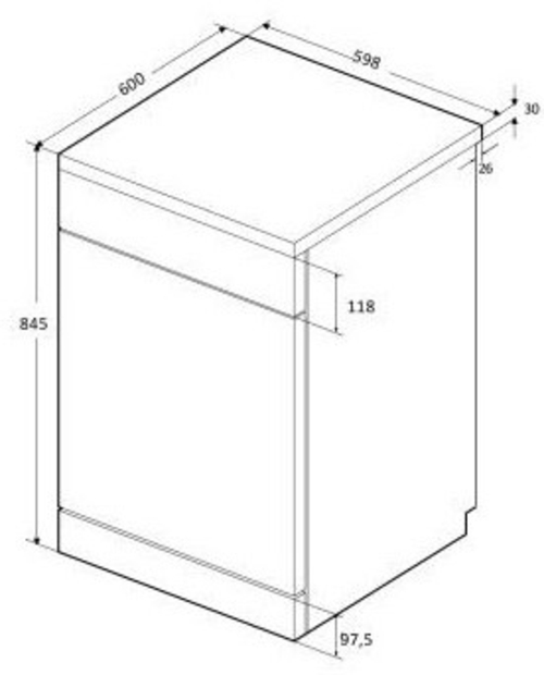 KROMSLINE KLJC-6-IX INOX - Lavavajillas 60CM 12 Servicios