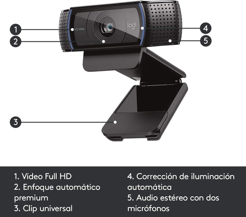 LOGITECH C290 Negro - Webcam 1080p