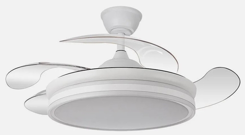 ABRILA Bayomo Blanco - Ventilador de Techo Aspas Retráctiles 72 W A+