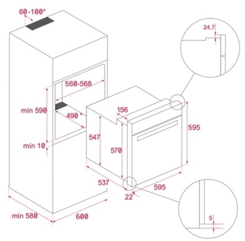 TEKA HSB 6150 WH Blanco - Horno Multifunción 70L